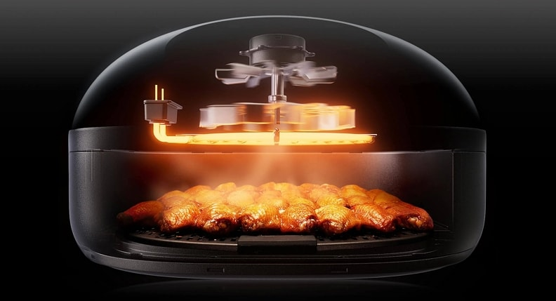 circular ceramic heater for rotary oven